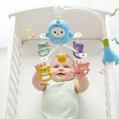 JUMP KIDS - Móvil Sonajero Giratorio Musical Bebé Niño Azul