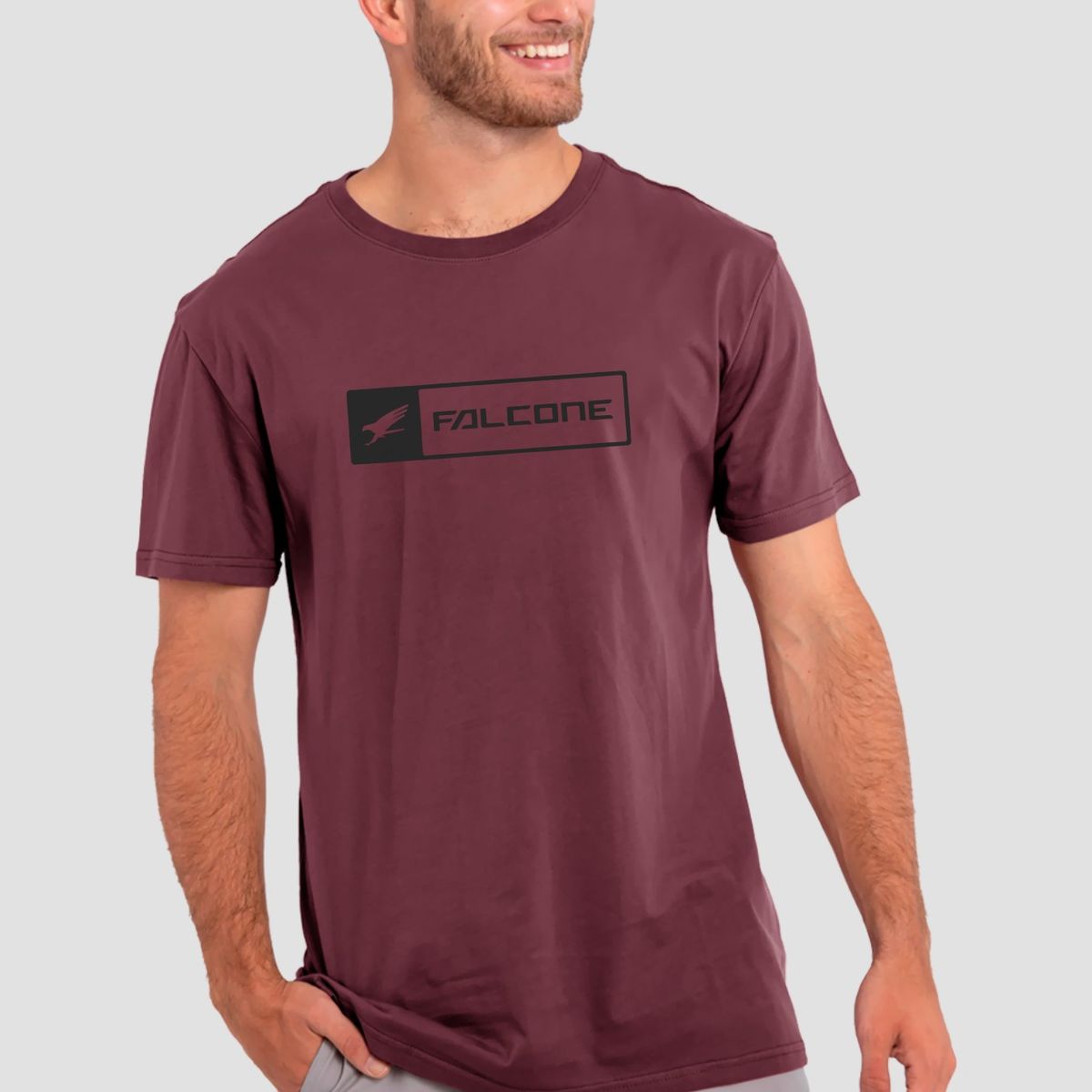 FALCONE - Polera Orgánica Rectangular Logo V2