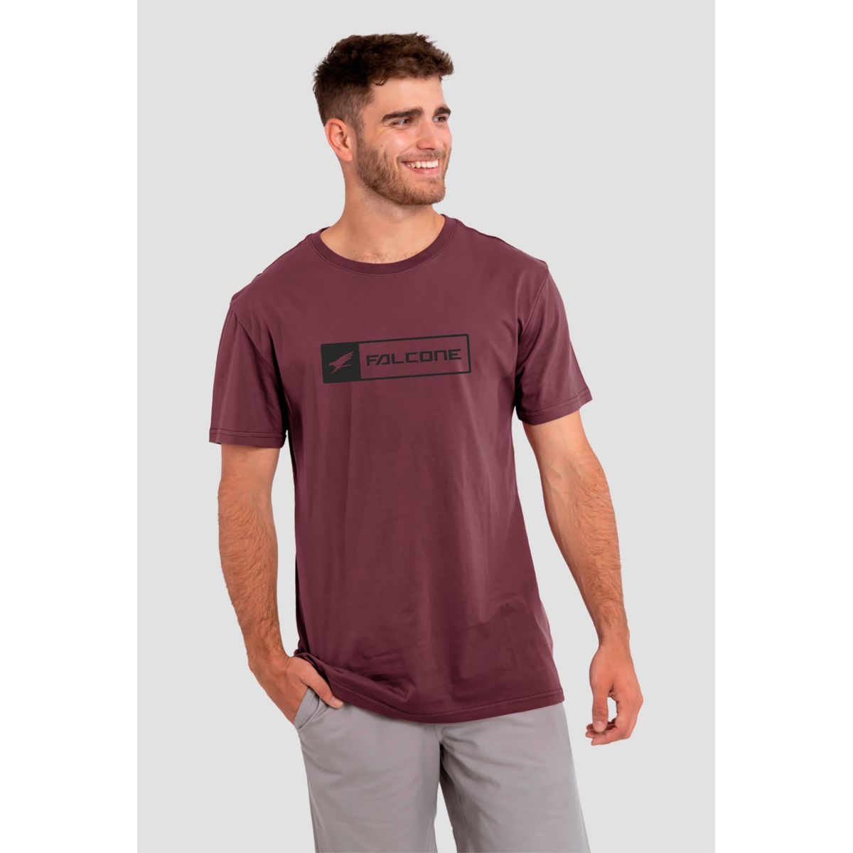 FALCONE - Polera Orgánica Rectangular Logo V2