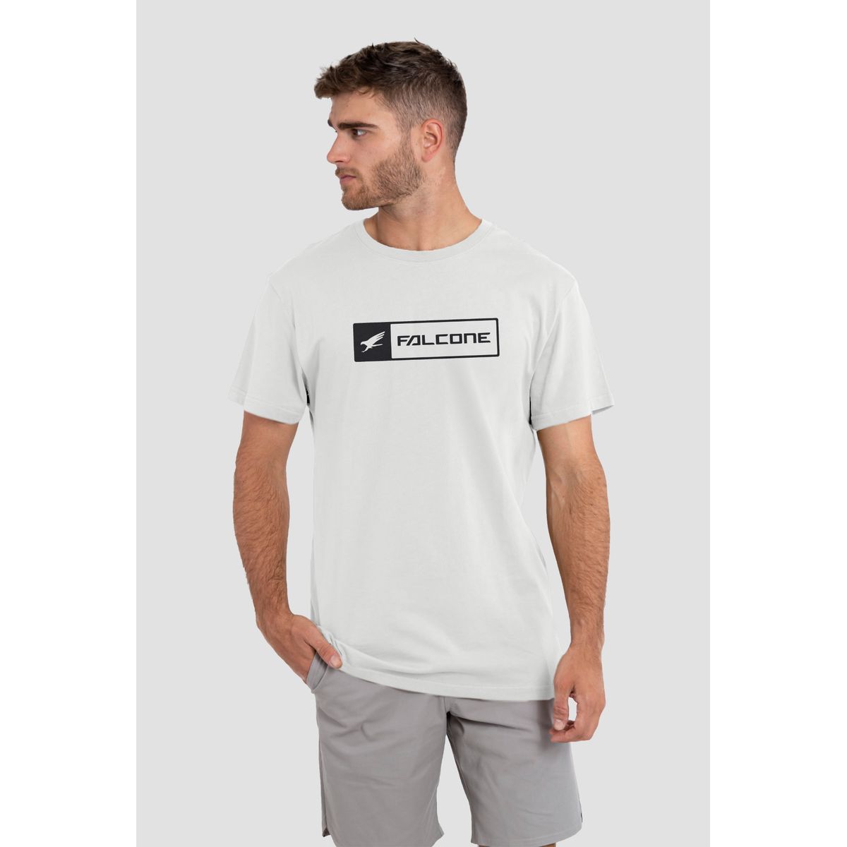 FALCONE - Polera Orgánica Rectangular Logo V2