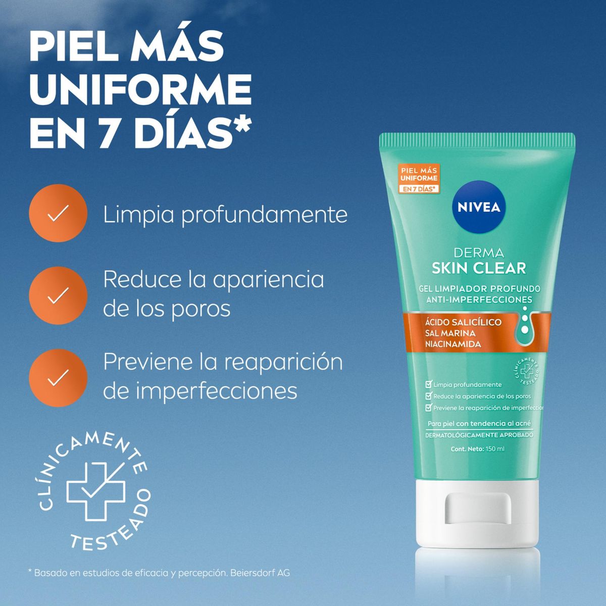 NIVEA - NIVEA Derma Skin Clear Gel Limpiador Profundo 150ml