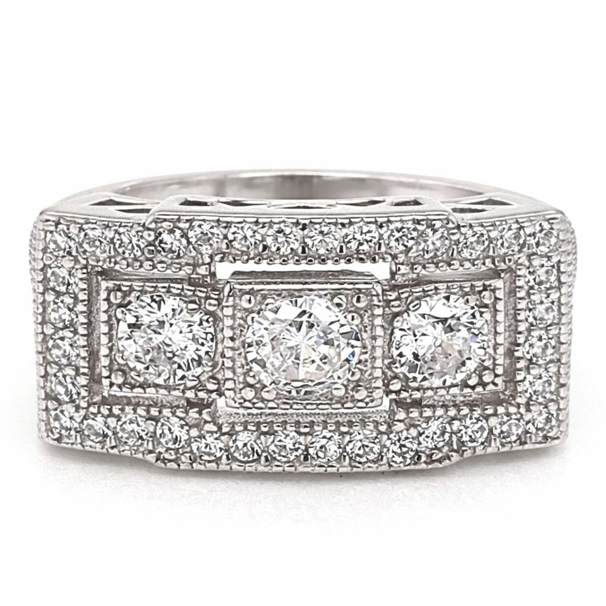 JOYAS LANDEROS - Anillo Vintage Rectangular Plata 925