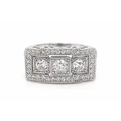 JOYAS LANDEROS - Anillo Vintage Rectangular Plata 925