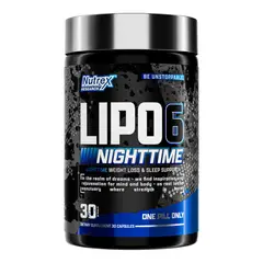 GENERICO - Quemador De Grasas Lipo 6 Black Nighttime 60 Unid. Sin Sabor