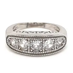 JOYAS LANDEROS - Anillo Art-Deco Vintage Ovalado Plata 925