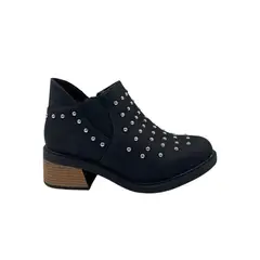 HERIEL - Botin Negro Tachas Mujer