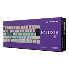 PRIMUS GAMING - Teclado gamer 60% BALLISTA61T PKS-060W-S con cable