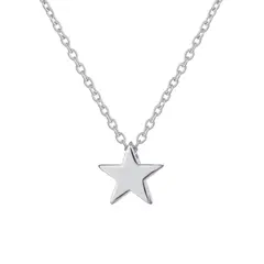 GENERICO - Collar Estrella Plateado De Acero 45 cm