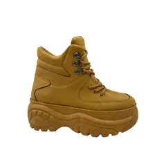 HERIEL - Botin Camel Plataforma Mujer