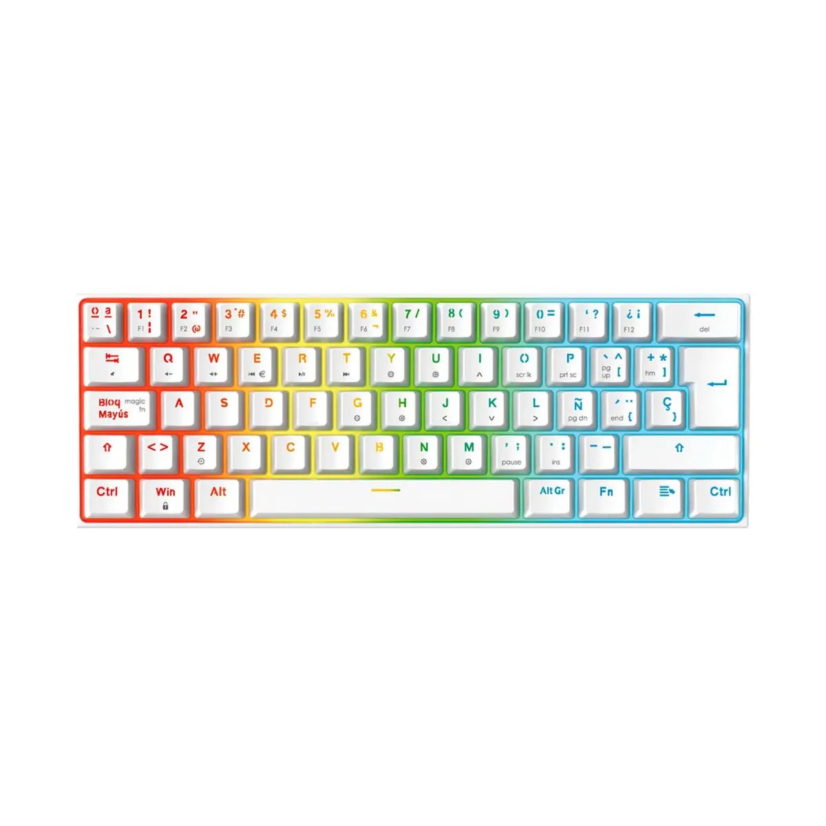 FANTECH - Teclado mecánico 60% MAXFIT61 MK857 RGB SPACE EDITION