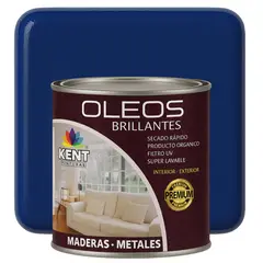 KENT - OLEO BRILLANTE PREMIUM - MULTISUPERFICIES - CUARTO GALON AZUL ULTRAMAR