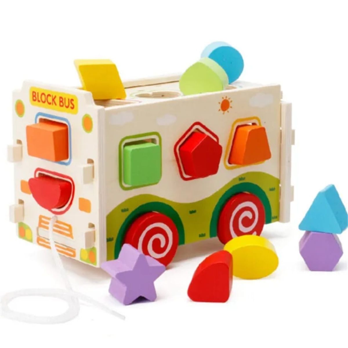 GENERICO - Juego De Encaje Armable Autobús Madera Niños
