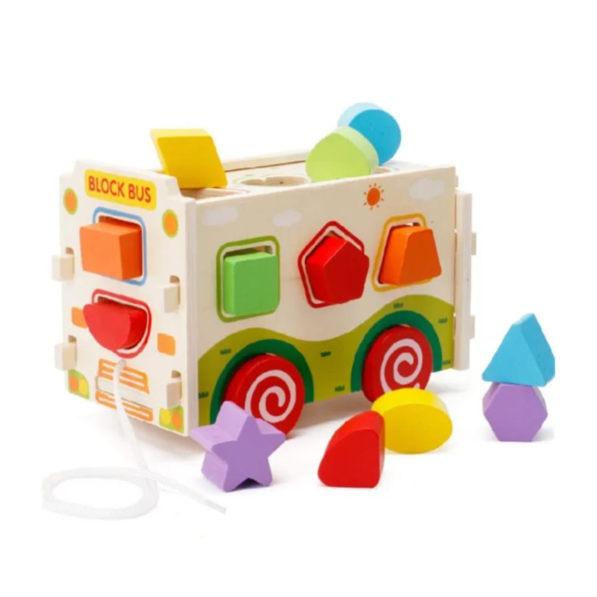 GENERICO - Juego De Encaje Armable Autobús Madera Niños