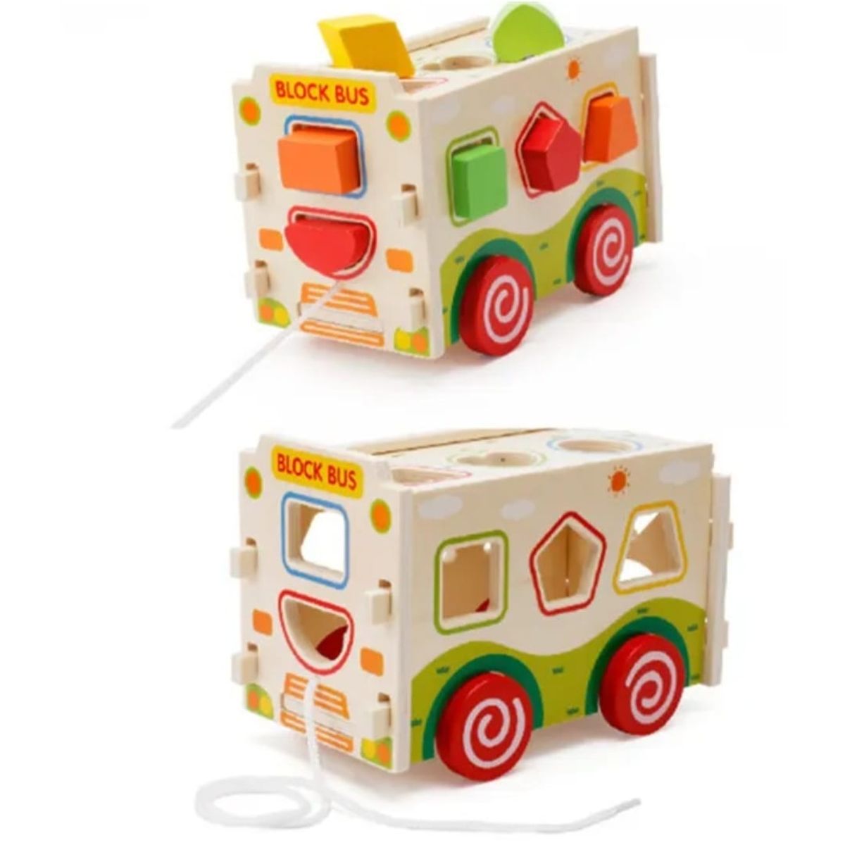 GENERICO - Juego De Encaje Armable Autobús Madera Niños