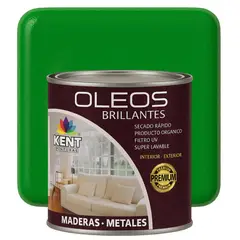 KENT - OLEO BRILLANTE PREMIUM - MULTISUPERFICIES - CUARTO GALON VERDE MENTA INTENSO