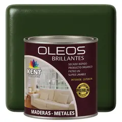 KENT - OLEO BRILLANTE PREMIUM - MULTISUPERFICIES - CUARTO GALON VERDE ÓXIDO