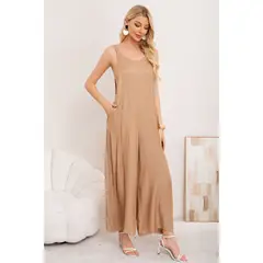 LIKE SHOP - Enterito Casual Mujer Semi Brillo Pabilos Ajustables Liso Premium 3354