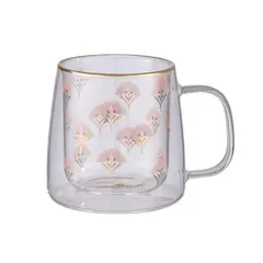 ADAGIO TEAS - Taza Doble Vidrio Fan Flower 400 ml