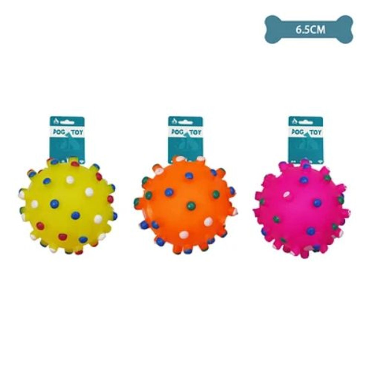 GENERICO - Pelota con puntos para mascotas color Fucsia 65cm