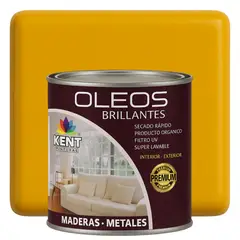 KENT - OLEO BRILLANTE PREMIUM - MULTISUPERFICIES - OCTAVO GALON AMARILLO ÓXIDO