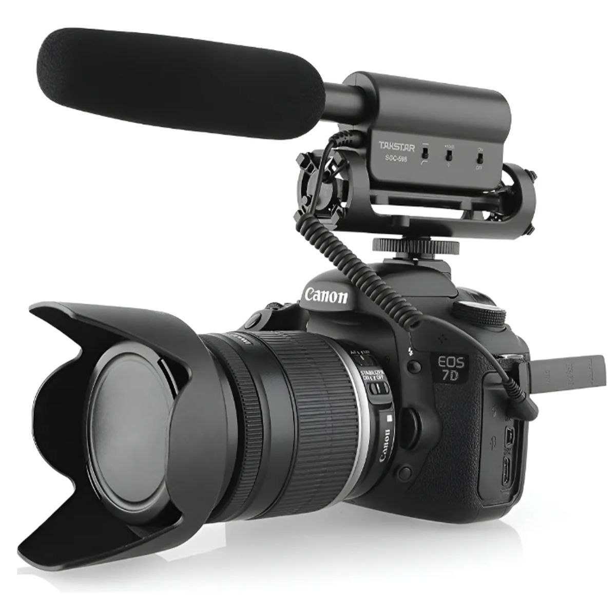 TAKSTAR - Microfono Takstar Sgc-598 Para Camara Canon Nikon + Pila A Negro