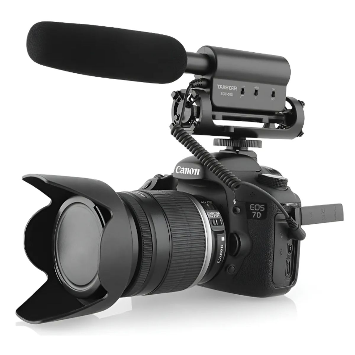 TAKSTAR - Microfono Takstar Sgc-598 Para Camara Canon Nikon + Pila A Negro