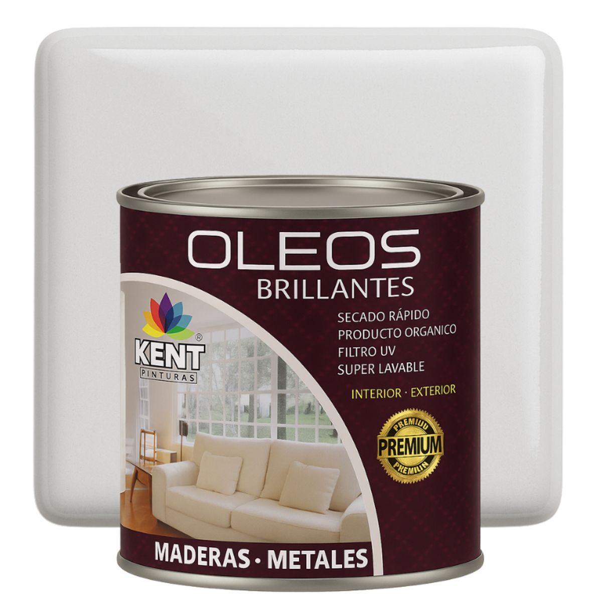 KENT - OLEO BRILLANTE PREMIUM - MULTISUPERFICIES - OCTAVO GALON GRIS PERLA