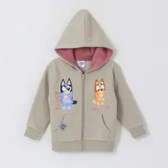 BLUEY - Polerón con Cierre Niña Beige Bingo &