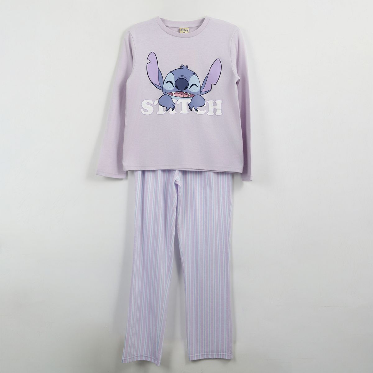 DISNEY - Pijama Manga Larga Niña Morado Smile Lilo & Stitch Disney