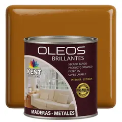 KENT - OLEO BRILLANTE PREMIUM - MULTISUPERFICIES - OCTAVO GALON MARRÓN MIEL