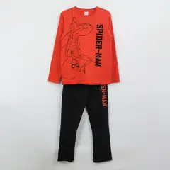 MARVEL - Pijama Manga Larga Niño Rojo Hanging Spiderman