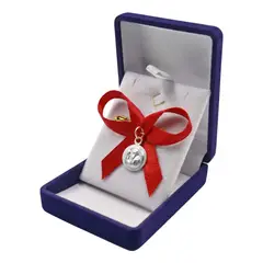 TODOJOYAS - Medalla Plata 925 San Benito Bebe Cinta Roja 1158