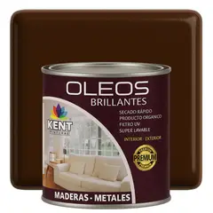 KENT - OLEO BRILLANTE PREMIUM - MULTISUPERFICIES - OCTAVO GALON NOGAL MEDIO