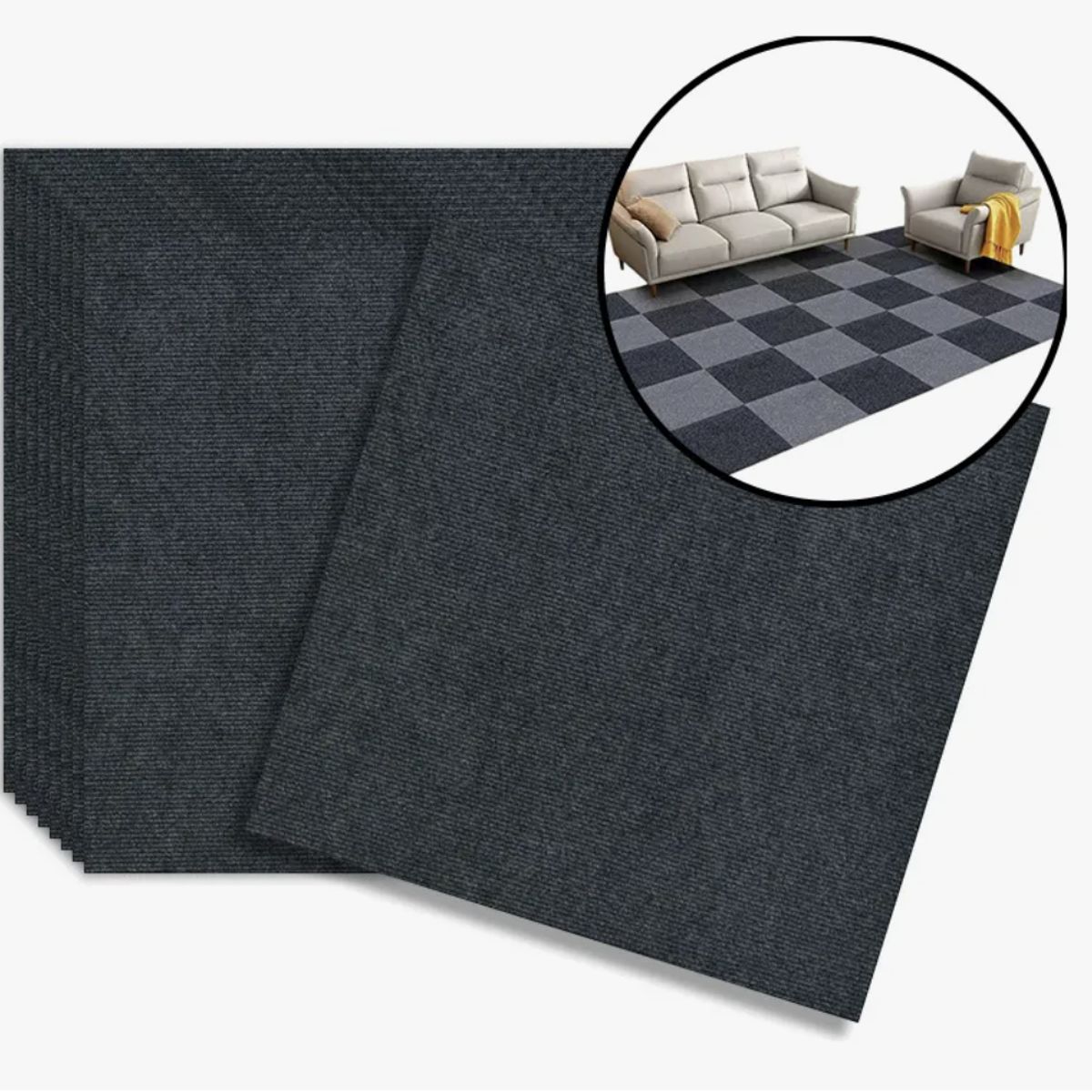 Alfombra Láminas Adhesivas Cubre Muros Pisos Color - 60x60cm, marca OKAY - Foto Principal