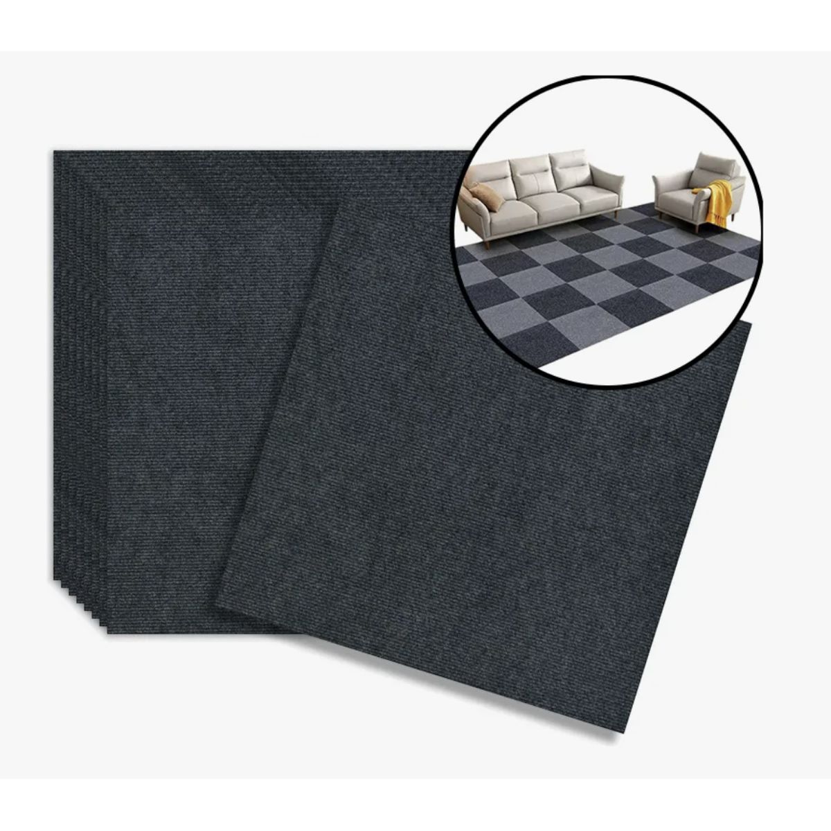 Alfombra Láminas Adhesivas Cubre Muros Pisos Color - 60x60cm, marca OKAY - Foto Principal