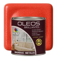 KENT - OLEO BRILLANTE PREMIUM - MULTISUPERFICIES - OCTAVO GALON ROJO CORAL