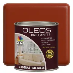 KENT - OLEO BRILLANTE PREMIUM - MULTISUPERFICIES - OCTAVO GALON ROJO ÓXIDO