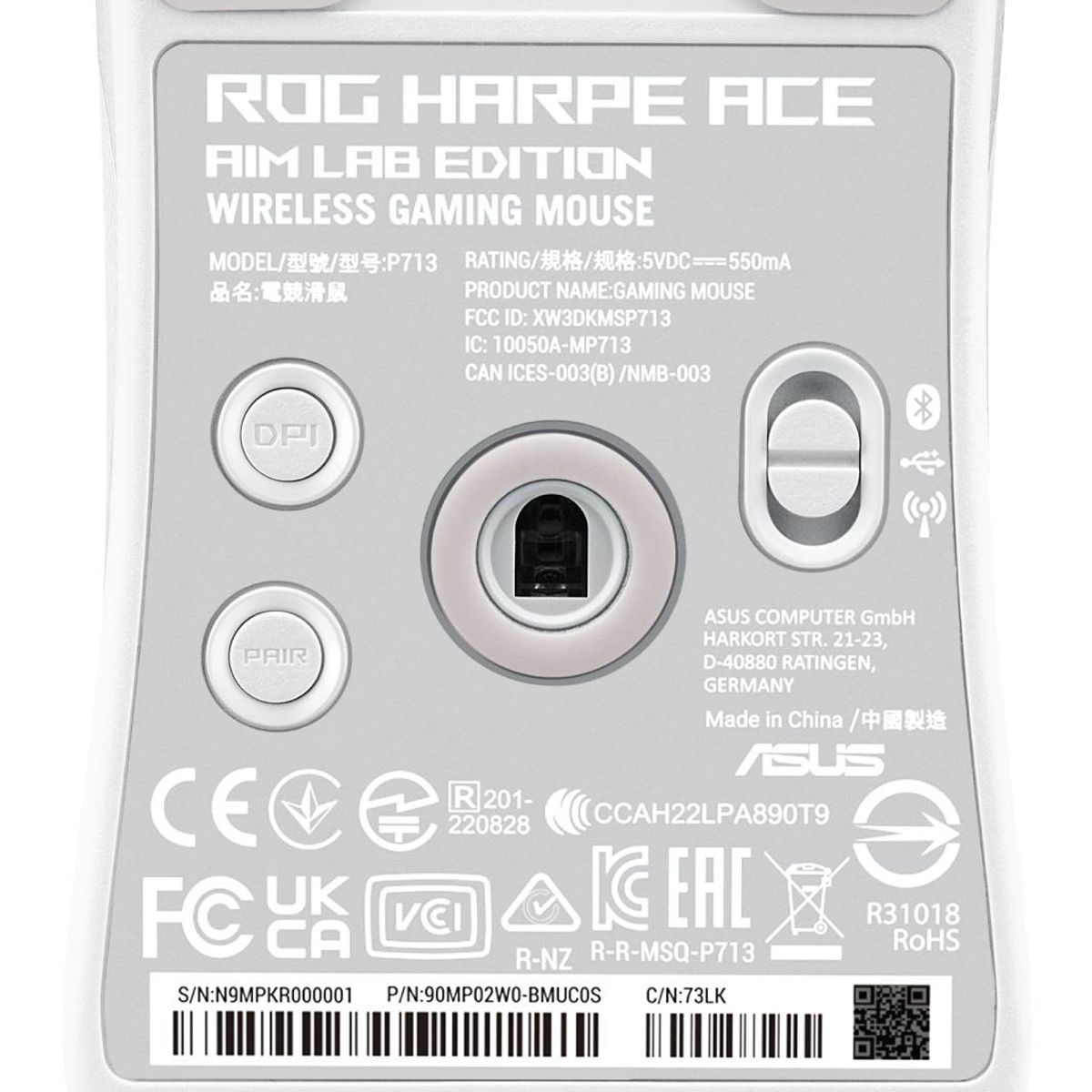 ASUS - Mouse ASUS ROG Harpe Ace Aim Lab Edition Blanco
