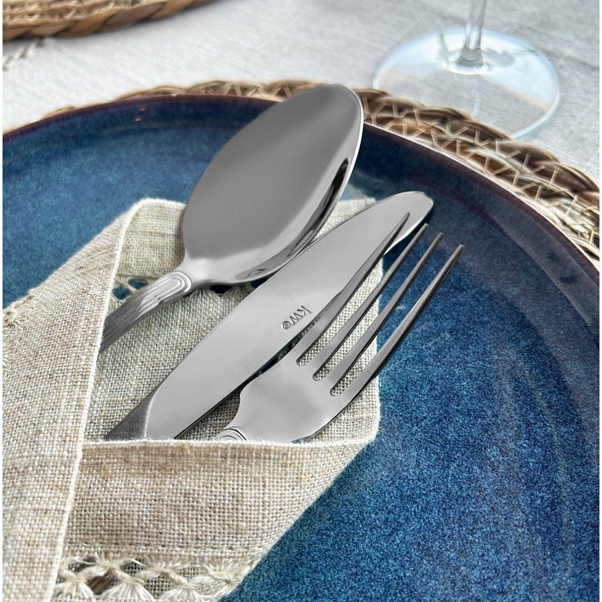 KITCHENWARE - Set De Cubietos 24 Piezas Provence Acero Inoxidable