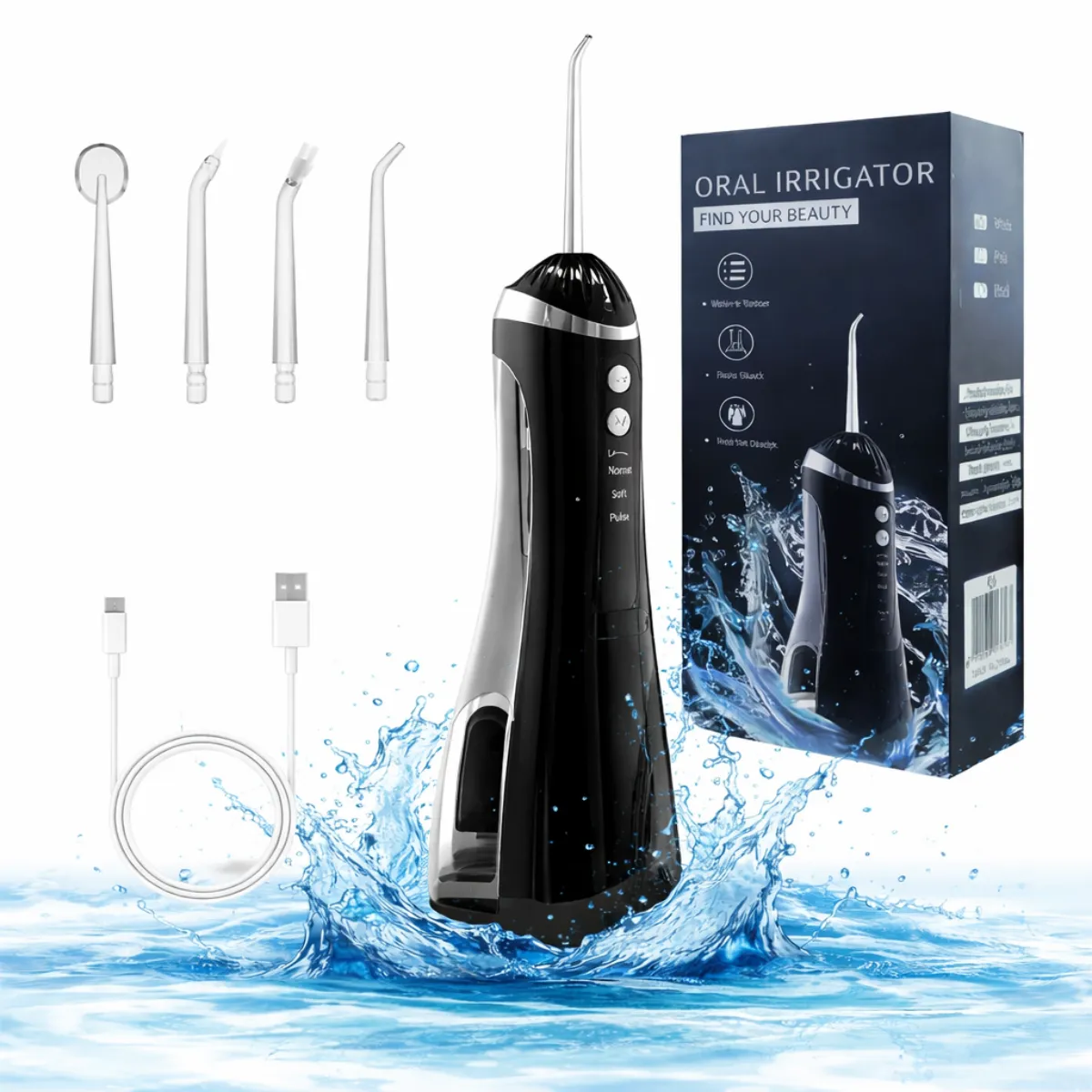 GENERICO - Irrigador Bucal Oral Portátil Recargable Usb 200ml
