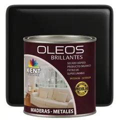 KENT - OLEO BRILLANTE PREMIUM - MULTISUPERFICIES - 1-16 GALON NEGRO ABSOLUTO