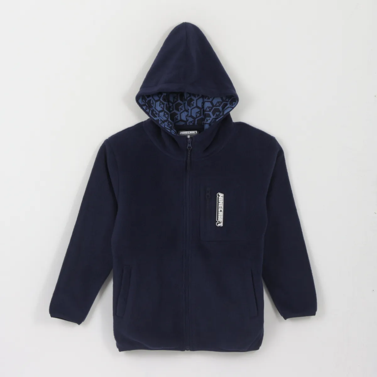 MINECRAFT - Polar Escolar Niño Azul Marino Bolsillo Minecraft