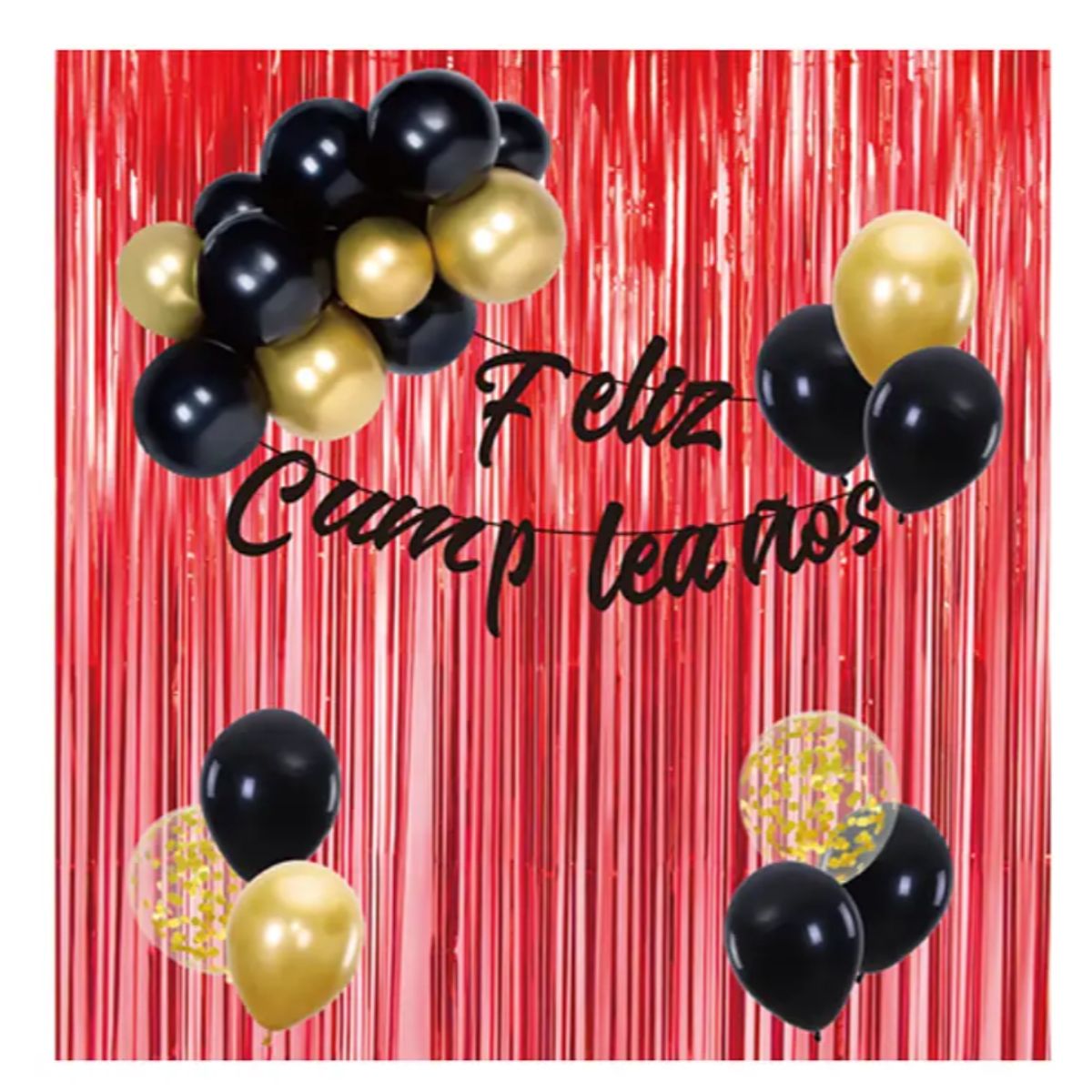 GENERICO - Set de decoracion feliz cumpleaños colores 24pcs