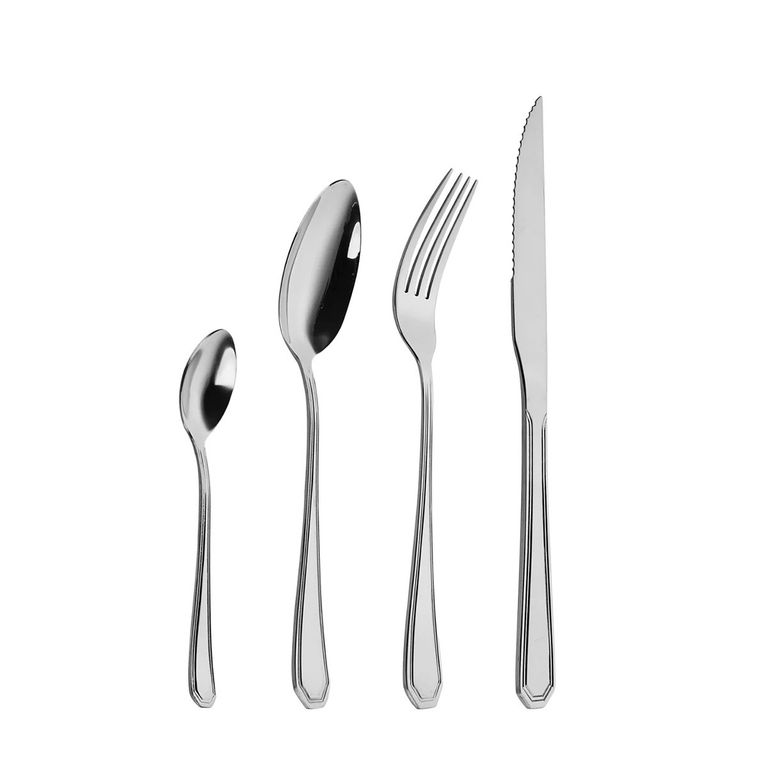 Set De Cubiertos 24 Piezas Remy Acero Inoxidable Plateado