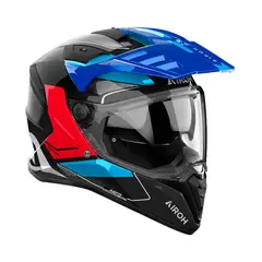 AIROH - Casco para moto Bandit Tune Azul Rojo Brillo