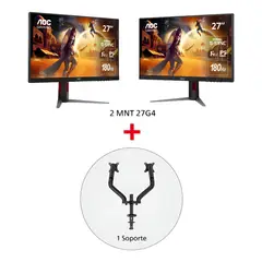 AOC - 2 Monitores Gamer 27 27G4 IPS Full HD 180Hz + Soporte Monitor AD110DX