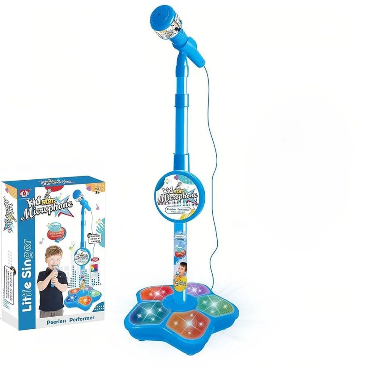 GENERICO - MICROFONO DE PEDESTAL INFANTIL CON LUCES