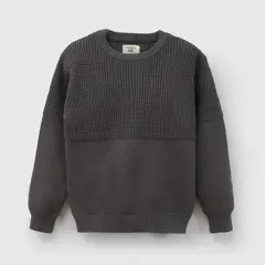 COLLOKY - Sweater tejido niño gris 3/4A a 12/13A