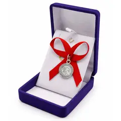 TODOJOYAS - Medalla Plata 925 San Benito Bebe Cinta Roja 1159