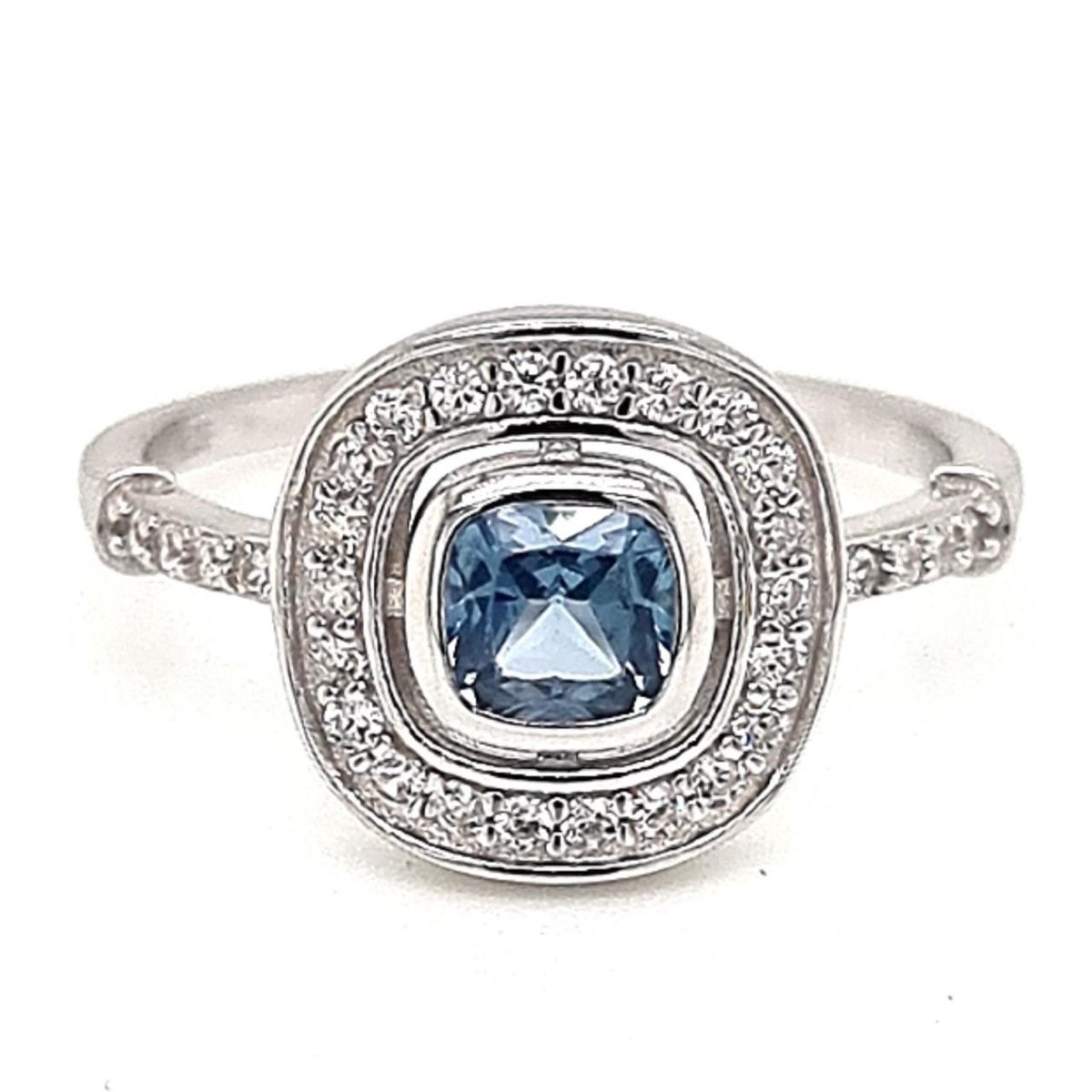 JOYAS LANDEROS - Anillo Agua Marina Plata 925